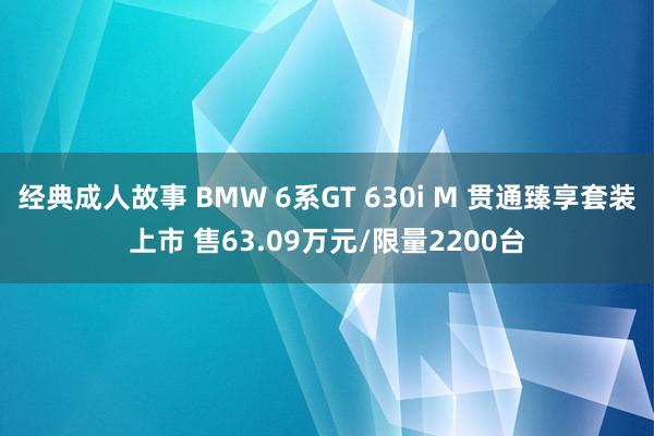 经典成人故事 BMW 6系GT 630i M 贯通臻享套装上市 售63.09万元/限量2200台