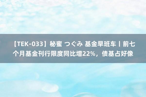 【TEK-033】秘蜜 つぐみ 基金早班车丨前七个月基金刊行限度同比增22%，债基占好像