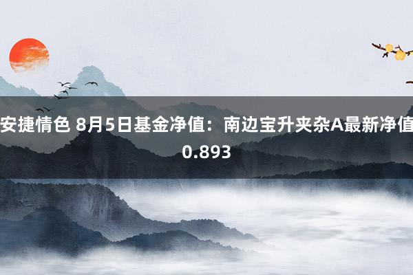 安捷情色 8月5日基金净值：南边宝升夹杂A最新净值0.893