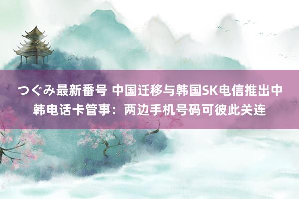 つぐみ最新番号 中国迁移与韩国SK电信推出中韩电话卡管事：两边手机号码可彼此关连