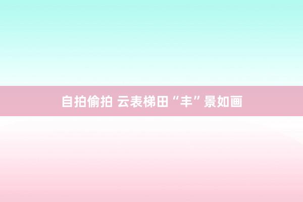 自拍偷拍 云表梯田“丰”景如画