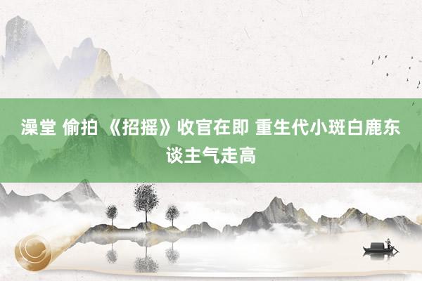 澡堂 偷拍 《招摇》收官在即 重生代小斑白鹿东谈主气走高